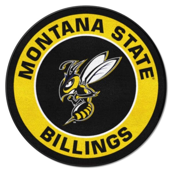 Montana State Billings Yellow Jackets Roundel Rug 27in. Diameter 1 scaled