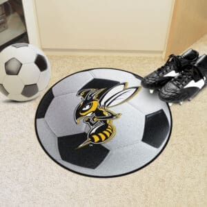 Montana State Billings Yellow Jackets Soccer Ball Rug - 27in. Diameter