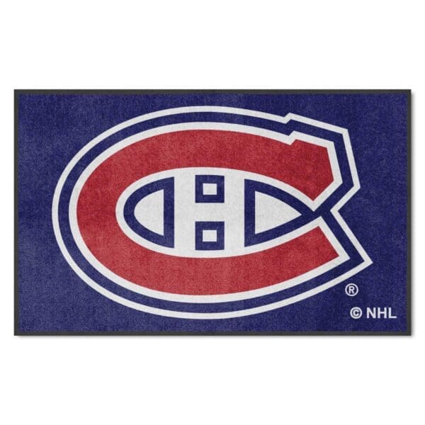 Montreal Canadiens 4X6 High Traffic Mat with Durable Rubber Backing Landscape Orientation 12861 1 scaled