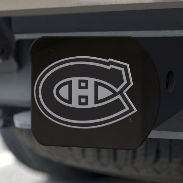 Montreal Canadiens Black Metal Hitch Cover with Metal Chrome 3D Emblem-21003
