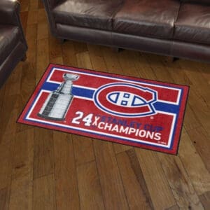 Montreal Canadiens Dynasty 3ft. x 5ft. Plush Area Rug-34322