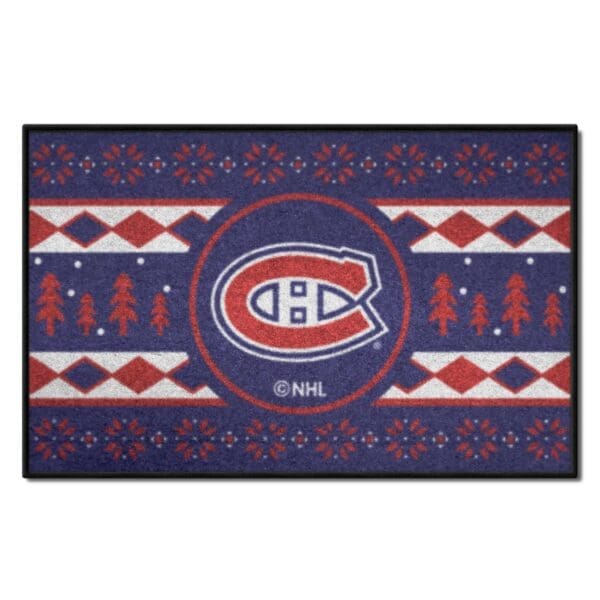 Montreal Canadiens Holiday Sweater Starter Mat Accent Rug 19in. x 30in. 26859 1 scaled