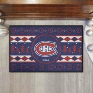 Montreal Canadiens Holiday Sweater Starter Mat Accent Rug - 19in. x 30in.-26859