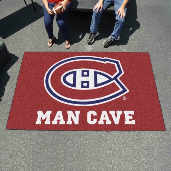 Montreal Canadiens Man Cave Ulti-Mat Rug - 5ft. x 8ft.-14447