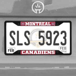 Montreal Canadiens Metal License Plate Frame Black Finish-31385