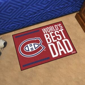 Montreal Canadiens Starter Mat Accent Rug - 19in. x 30in. World's Best Dad Starter Mat-31159