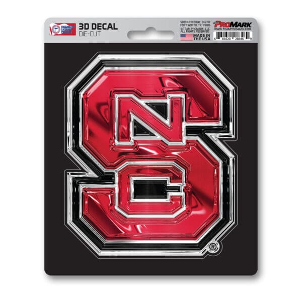 NC State Wolfpack 3D Decal Sticker 1