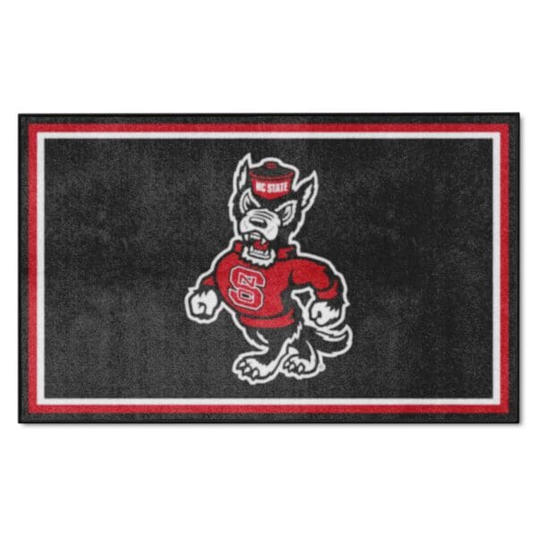 NC State Wolfpack 4ft. x 6ft. Plush Area Rug 1 scaled