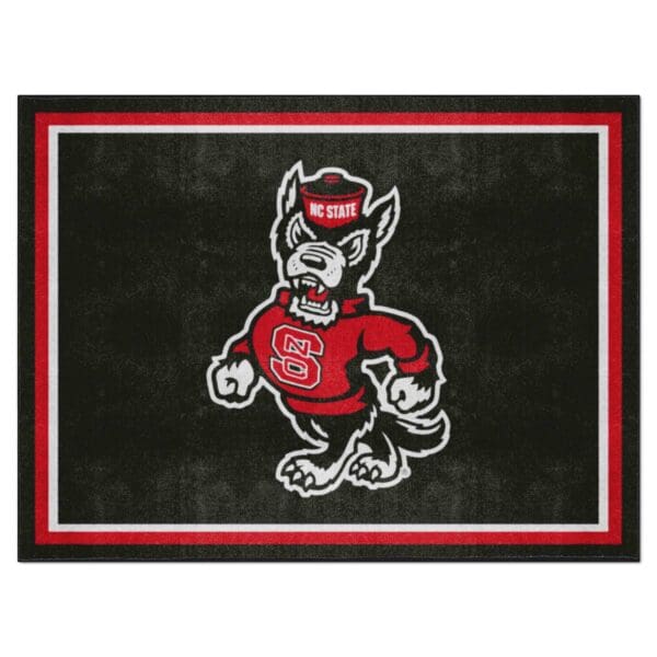 NC State Wolfpack 8ft. x 10 ft. Plush Area Rug 1 scaled