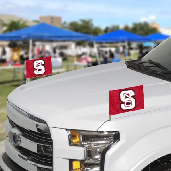 NC State Wolfpack Ambassador Car Flags - 2 Pack Mini Auto Flags