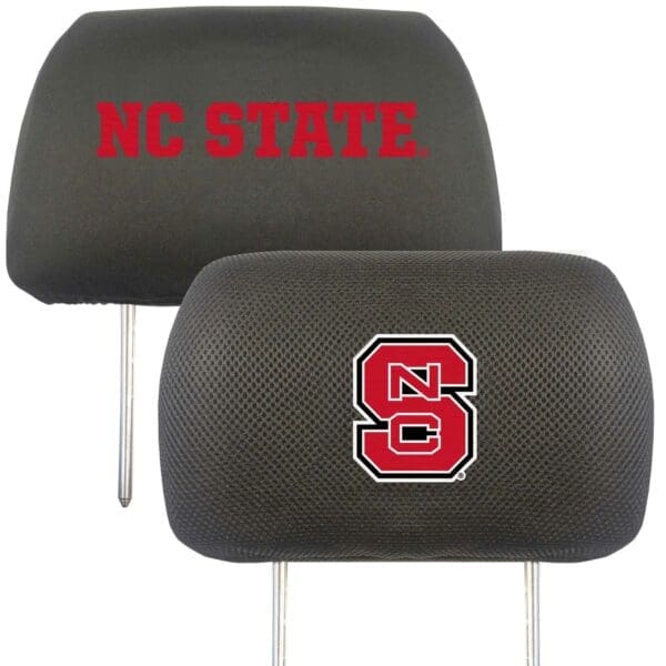 NC State Wolfpack Embroidered Head Rest Cover Set 2 Pieces 1