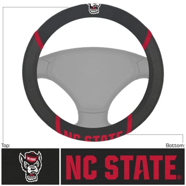 NC State Wolfpack Embroidered Steering Wheel Cover 1