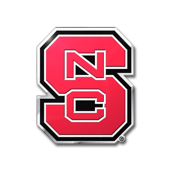 NC State Wolfpack Heavy Duty Aluminum Embossed Color Emblem 1