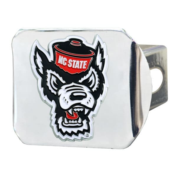 NC State Wolfpack Hitch Cover 3D Color Emblem 1