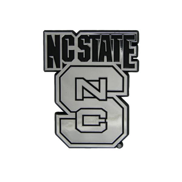 NC State Wolfpack Molded Chrome Plastic Emblem 1