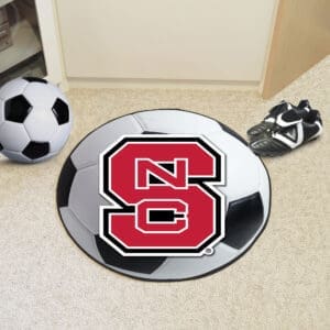 NC State Wolfpack Soccer Ball Rug - 27in. Diameter