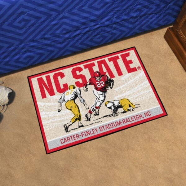 NC State Wolfpack Starter Mat Accent Rug - 19in. x 30in. Ticket Stub Starter Mat