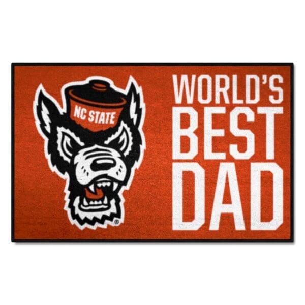 NC State Wolfpack Starter Mat Accent Rug 19in. x 30in. Worlds Best Dad Starter Mat 1 scaled