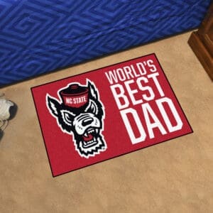NC State Wolfpack Starter Mat Accent Rug - 19in. x 30in. World's Best Dad Starter Mat