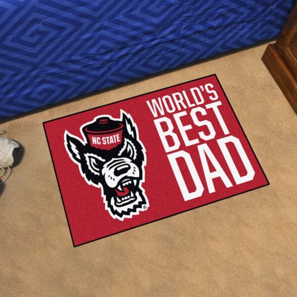 NC State Wolfpack Starter Mat Accent Rug - 19in. x 30in. World's Best Dad Starter Mat