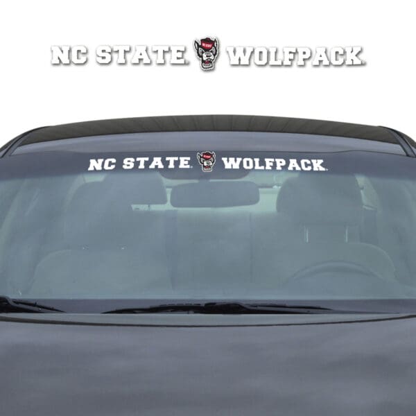 NC State Wolfpack Sun Stripe Windshield Decal 3.25 in. x 34 in 1