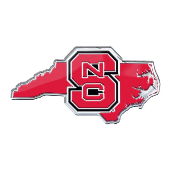 NC State Wolfpack Team State Aluminum Embossed Emblem 1