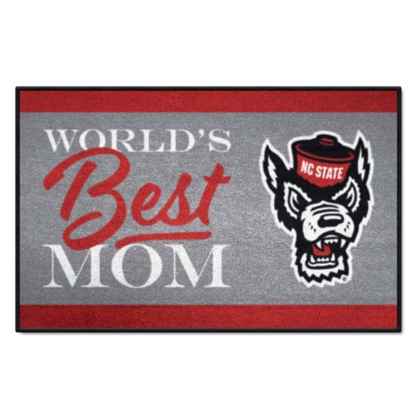 NC State Wolfpack Worlds Best Mom Starter Mat Accent Rug 19in. x 30in 1 scaled