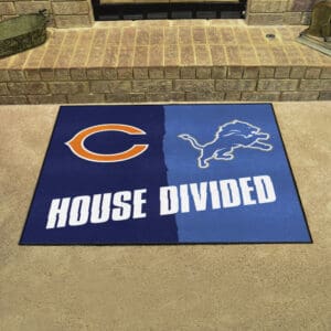 NFL House Divided - Bears / Lions House Divided Rug - 34 in. x 42.5 in.