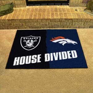 NFL House Divided - Broncos / Raiders House Divided Rug - 34 in. x 42.5 in.