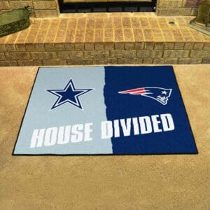 NFL House Divided - Cowboys / Patriots House Divided Rug - 34 in. x 42.5 in.