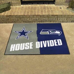 NFL House Divided - Cowboys / Seahawks House Divided Rug - 34 in. x 42.5 in.