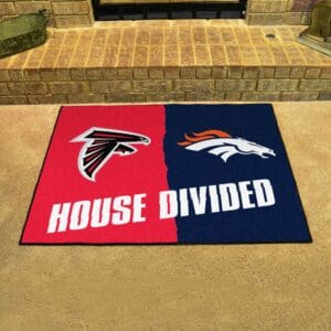 NFL House Divided - Falcons / Broncos House Divided Rug - 34 in. x 42.5 in.