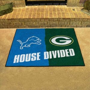 NFL House Divided - Lions / Packers House Divided Rug - 34 in. x 42.5 in.