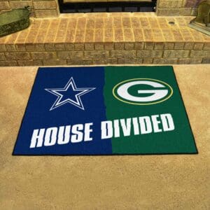 NFL House Divided - Packers / Cowboys House Divided Rug - 34 in. x 42.5 in.