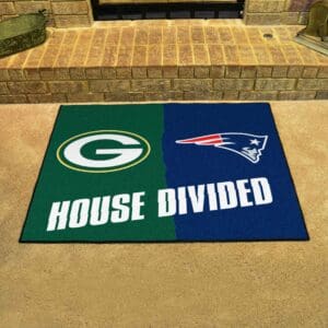 NFL House Divided - Packers / Patriots House Divided Rug - 34 in. x 42.5 in.