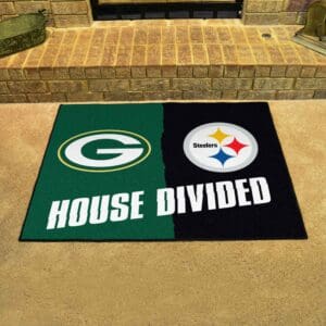 NFL House Divided - Packers / Steelers House Divided Rug - 34 in. x 42.5 in.
