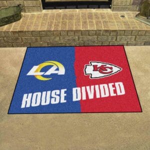 NFL House Divided - Rams / Chiefs House Divided Rug - 34 in. x 42.5 in.
