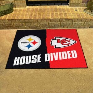 NFL House Divided - Steelers /Chiefs House Divided Rug - 34 in. x 42.5 in.