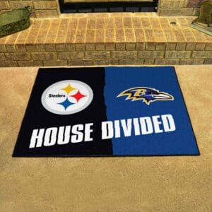 NFL House Divided - Steelers / Ravens House Divided Rug - 34 in. x 42.5 in.