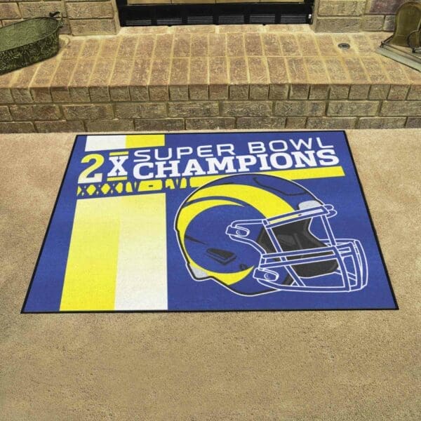 NFL - Los Angeles Rams Dynasty Starter Mat Accent Rug - 19in. x 30in.