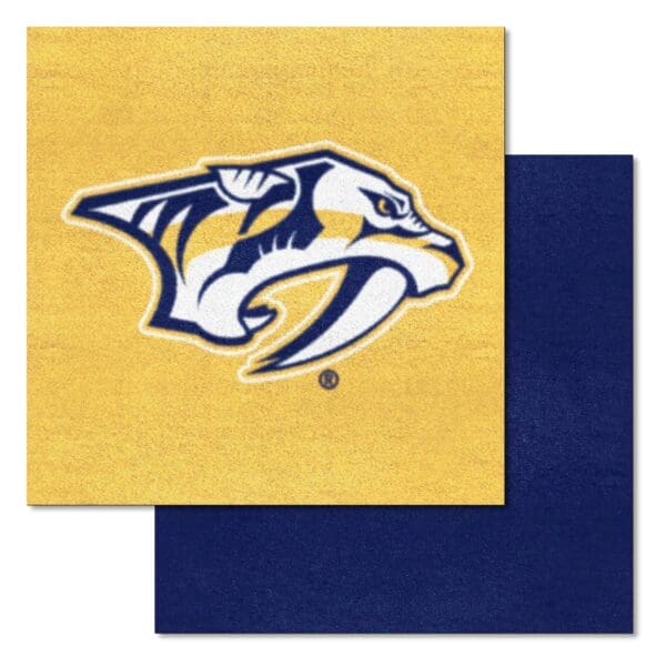Nashville Predators Team Carpet Tiles 45 Sq Ft. Logo on Yellow 15575 1 scaled