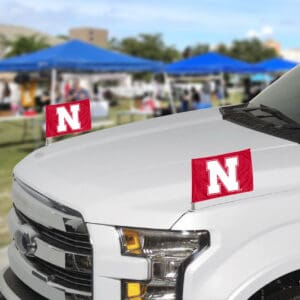 Nebraska Cornhuskers Ambassador Car Flags - 2 Pack Mini Auto Flags