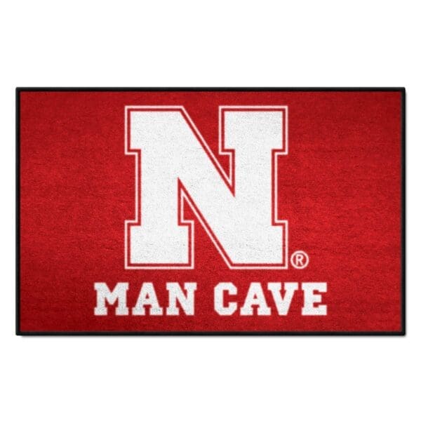 Nebraska Cornhuskers Man Cave Starter Mat Accent Rug 19in. x 30in 1 scaled