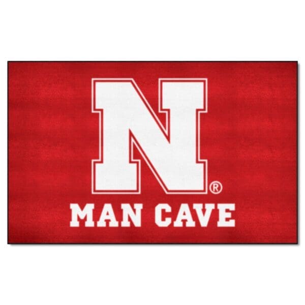 Nebraska Cornhuskers Man Cave Ulti Mat Rug 5ft. x 8ft 1 scaled