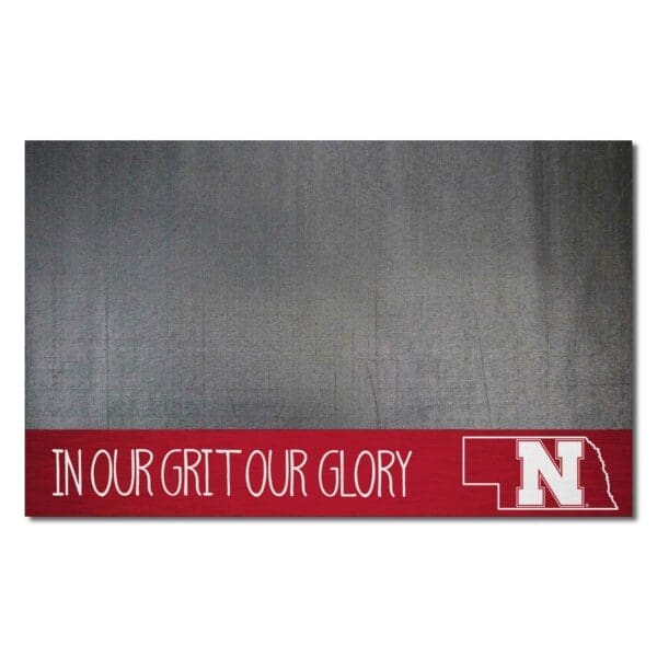 Nebraska Cornhuskers Southern Style Vinyl Grill Mat 26in. x 42in 1 scaled