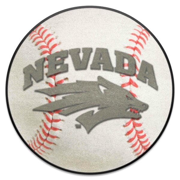 Nevada Wolfpack Baseball Rug 27in. Diameter 1 scaled