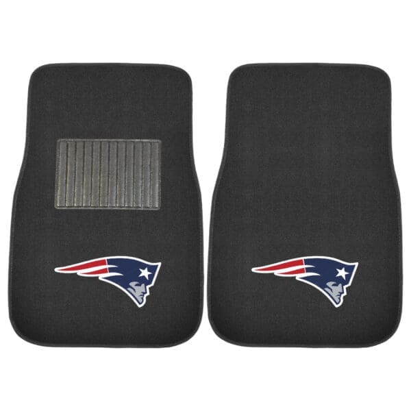 New England Patriots Embroidered Car Mat Set 2 Pieces 1