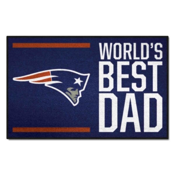 New England Patriots Starter Mat Accent Rug 19in. x 30in. Worlds Best Dad Starter Mat 1 scaled