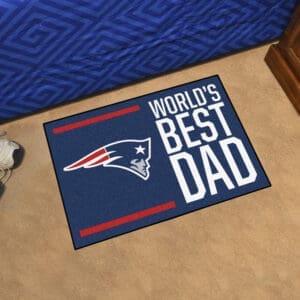 New England Patriots Starter Mat Accent Rug - 19in. x 30in. World's Best Dad Starter Mat