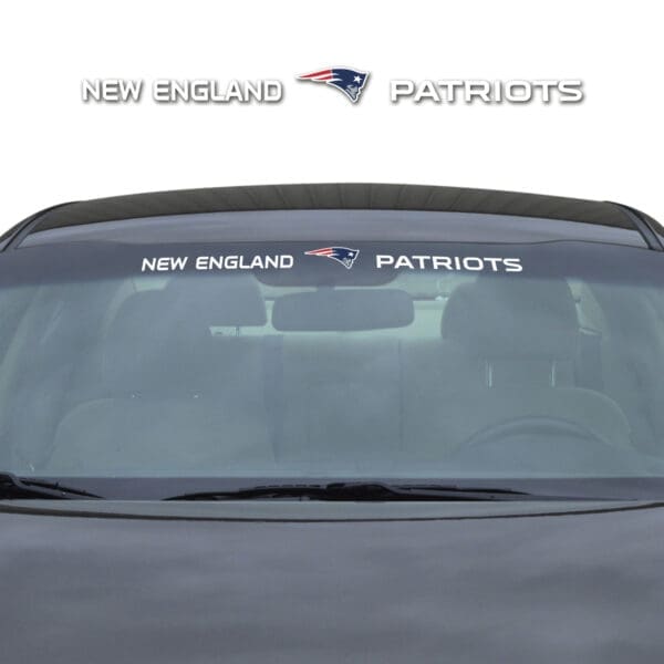 New England Patriots Sun Stripe Windshield Decal 3.25 in. x 34 in 1